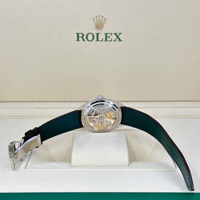 Rolex 1908 - Ice Blue Quarter Arabic Dial & Leather Strap